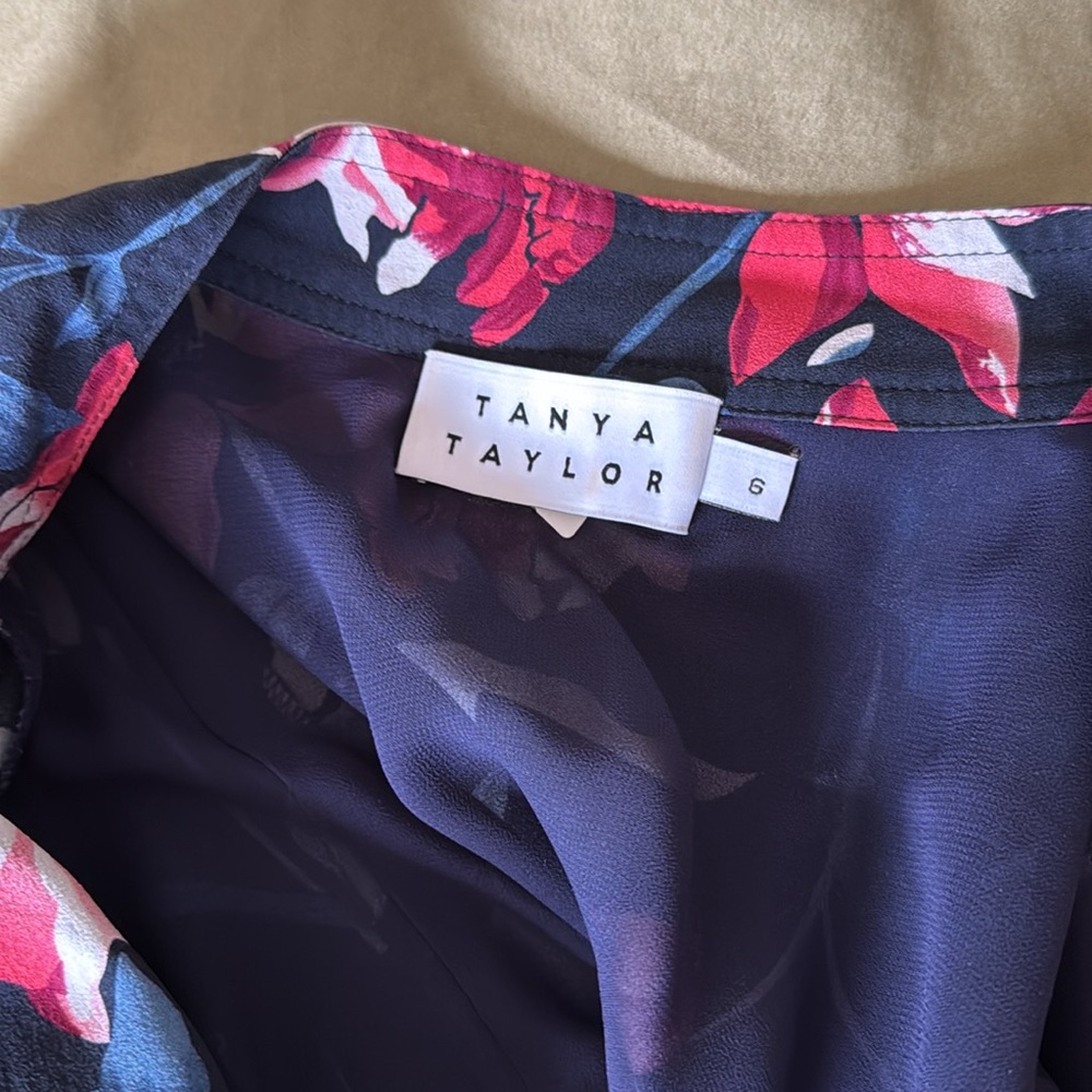 Tanya Taylor Tulip Poppy Floral Silk Dress - Picture 9 of 10